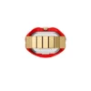 Watch Ring Two-Hand Gold-Tone Stainless Steel