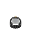 Watch Ring Two-Hand Pavé Black Stainless Steel Watch